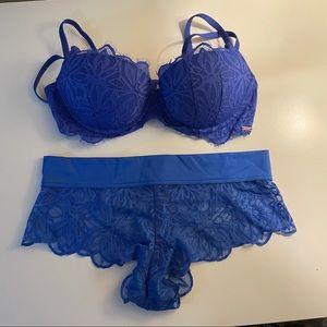 Victoria’s Secret Pink Lace Push Up Bra and Panty